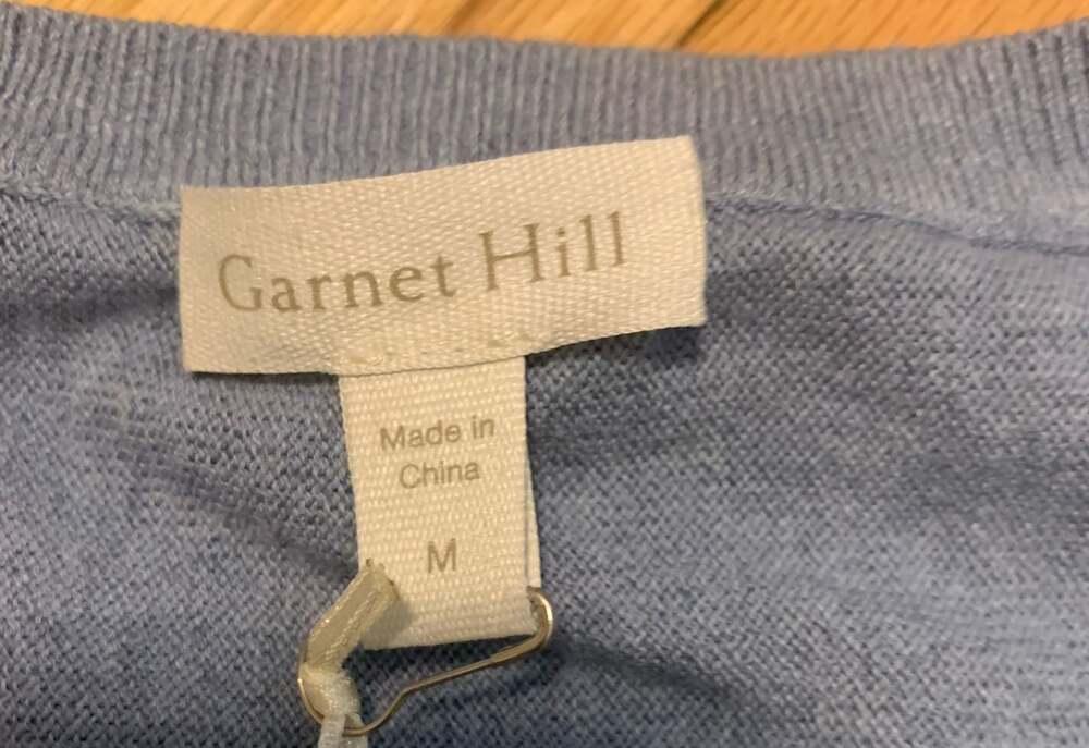 Garnet Hill Organic Cotton Blue Sweater Tunic Size M - Picture 3 of 5